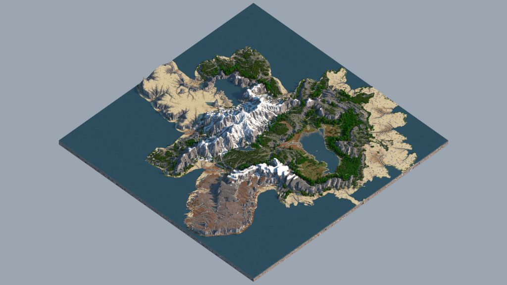 4000 x 4000 Minecraft Map Kanberg by McMeddon
